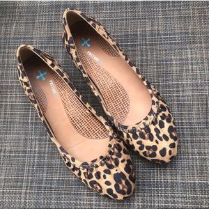 Leopard wedge shoes size 8